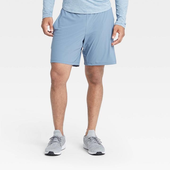 Men's Premium Lifestyle Shorts - All In Motion Blue Gray M, Men's,