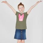 Girls' Short Sleeve Dog Graphic T-shirt - Cat & Jack Olive