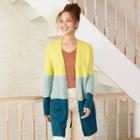 Women's Color Block Open-front Cozy Cardigan - A New Day