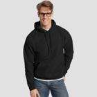 Hanes Men's Ecosmart Fleece Pullover Hooded Sweatshirt - Black