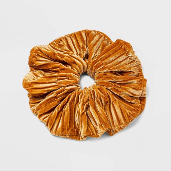 Pleated Velvet Jumbo Hair Twister - A New Day Gold