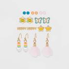 Girls' 9pk Dangle Earrings - Cat & Jack , One Color