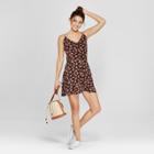 Women's Floral Print Button Front Dress - Soul Cake (juniors') Navy M, Size: