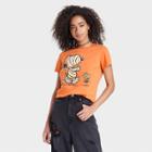 Peanuts Women's Disney Snoopy Mummy Short Sleeve Graphic T-shirt - Orange