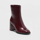 Women's Janelle Wide Width Dress Boots - A New Day Burgundy