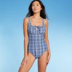 Women's Tunnel High Coverage One Piece Swimsuit - Kona Sol Blue Check