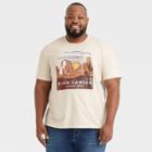 Men's Big & Tall Standard Fit Short Sleeve Crew Neck T-shirt - Goodfellow & Co Cream/landscape