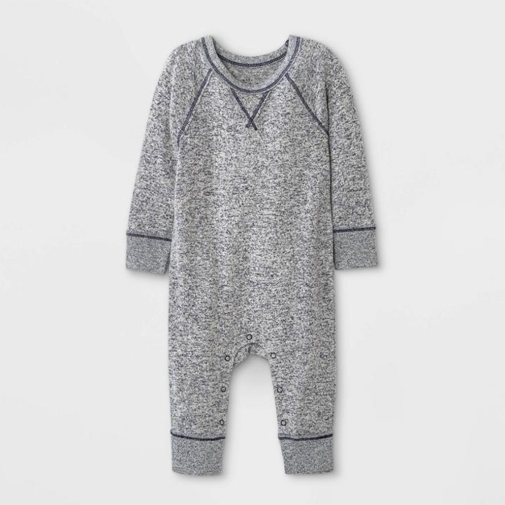 Baby Boys' Dope-dye Cozy Romper - Cat & Jack Blue
