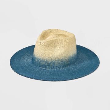 Women's Ombre Paper Straw Panama Hat - Universal Thread Blue