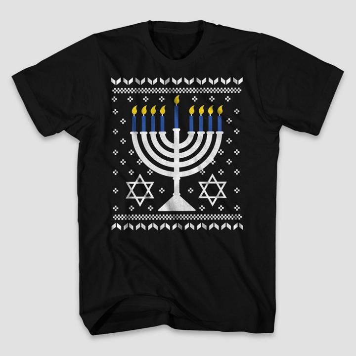 Mad Engine Boys' Hannukkah Short Sleeve Graphic T-shirt - Black