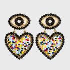 Sugarfix By Baublebar Beaded Evil Eye Heart Drop Earrings