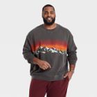 Men's Tall Standard Fit Crewneck Pullover Sweatshirt - Goodfellow & Co Charcoal Gray