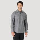 Wrangler Men's Regular Fit Atg Long Sleeve Button-down Shirt - Black