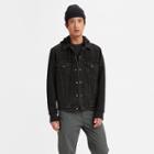 Levi's Men's Hybrid Hoodie V Trucker Jacket - Black Denim