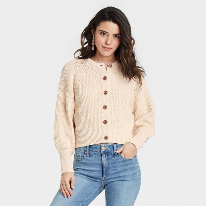 Women's Button-down Cardigan - Universal Thread Cream