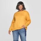 Women's Plus Size Long Sleeve Sweatshirt Sweater - Universal Thread Gold