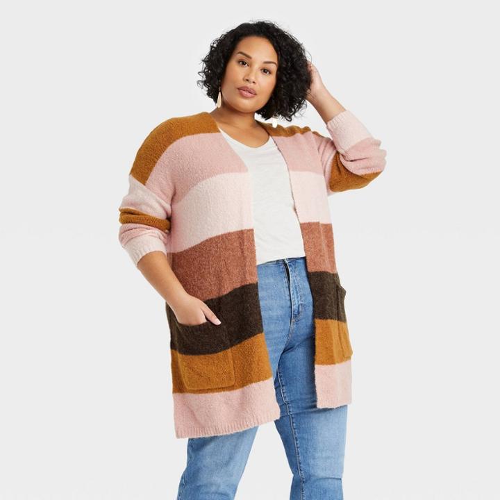 Women's Plus Size Cardigan - Knox Rose Beige