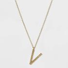 Sugarfix By Baublebar Initial V Pendant Necklace - Gold