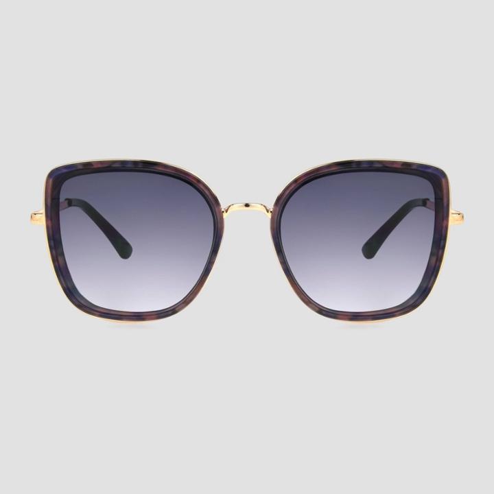 Women's Square Plastic Sunglasses - A New Day Gold, Women's,