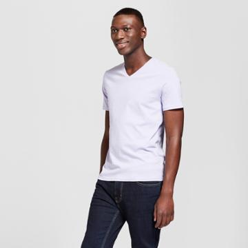 Men's Slim Fit Short Sleeve V-neck T-shirt - Goodfellow & Co Lavender Water