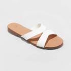 Women's Catie Slide Sandals - A New Day White