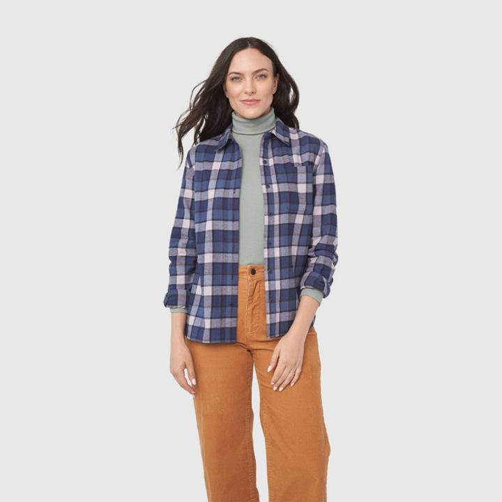 United By Blue Women's Long Sleeve Flannel Shirt - Deep Ocean