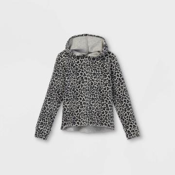Girls' Fleece Hoodie - Harper & Elliott Charcoal Gray