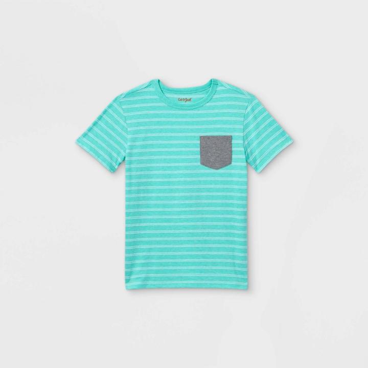 Boys' Short Sleeve Pocket T-shirt - Cat & Jack Aqua