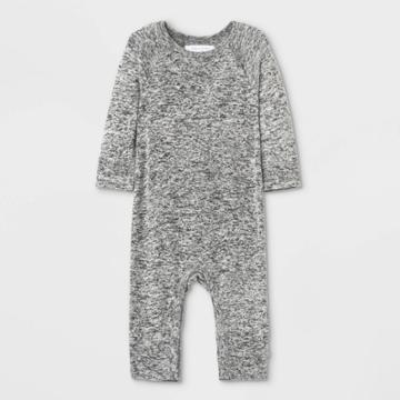 Grayson Mini Baby Hacci Romper - Gray Newborn