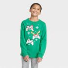 Well Worn Kids' Holiday Gaming Remotes Fleece Sweatshirt - Green