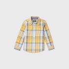 Oshkosh B'gosh Toddler Boys' Long Sleeve Plaid Woven Button-down Shirt - Yellow