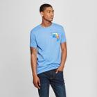 Men's Short Sleeve Fl Retro Graphic T-shirt - Awake Blue