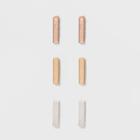 Small Smooth Bars Earring Set 3ct - Universal Thread,
