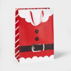 Jumbo Santa Belt Gift Bag Red White & Silver - Wondershop