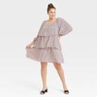 Women's Plus Size Bishop 3/4 Sleeve Dress - Who What Wear Pink
