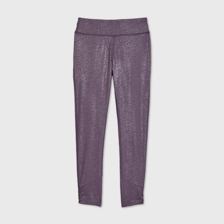Girls' Printed Performance Leggings - All In Motion Dusty Purple