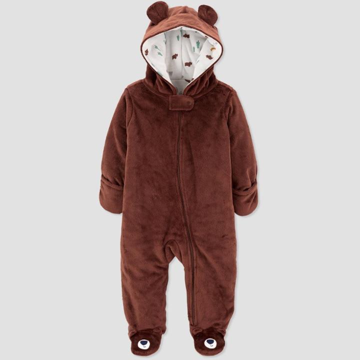 Baby Boys' Bear Jacket - Just One You Made By Carter's Brown Newborn