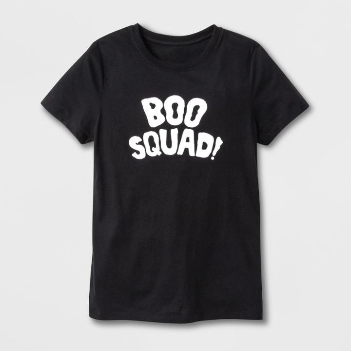 Shinsung Tongsang Women's Short Sleeve Boo Squad Graphic T-shirt - Black