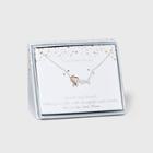 No Brand Silver Plated And Rose Gold With Cubic Zirconia 'mom' Necklace -