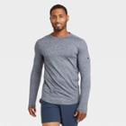 Men's Soft Long Sleeve Gym T-shirt - All In Motion Dark Blue