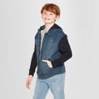 Boys' Knit Trucker Long Sleeve Fashion Jacket - Art Class Indigo
