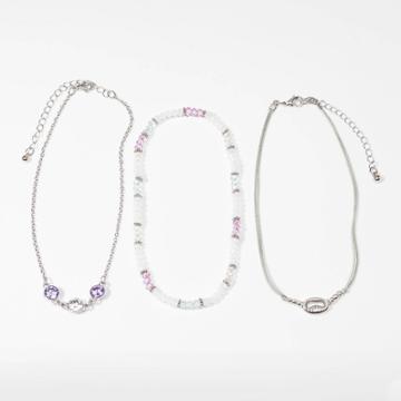 More Than Magic Kids' 3pk Shell And Stone Necklace - More The Magic , White/grey