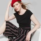 Women's Boat Neck T-shirt - Wild Fable Black