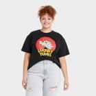 Women's Looney Tunes Plus Size Taz Short Sleeve Graphic T-shirt - Charcoal Gray