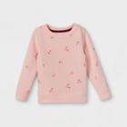 Toddler Girls' Fleece Pullover Sweatshirt - Cat & Jack Powder Pink