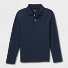 Plusboys' Long Sleeve Interlock Uniform Polo Shirt - Cat & Jack Blue