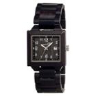 Earth Wood Goods Men's Earth Wood Culm Watch With Luminous Hands - Dark Brown