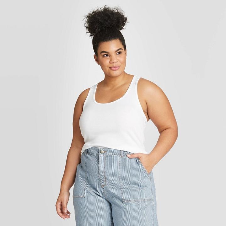 Women's Plus Size Tank Top - Universal Thread White 1x, Women's,
