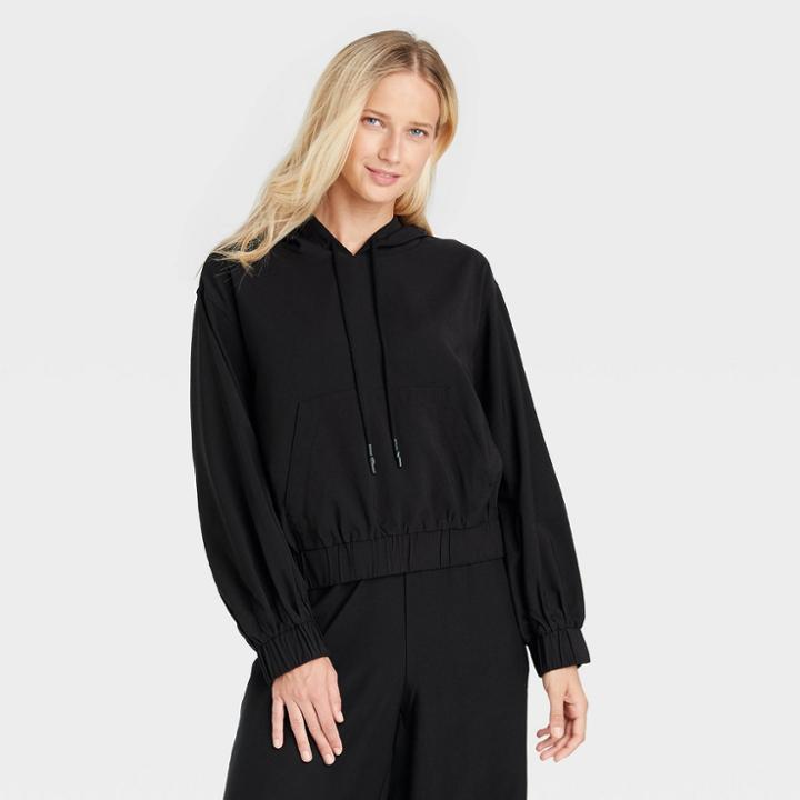 Women's Hooded Sweatshirt - Who What Wear Black