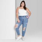 Women's Plus Size Square Neck Spaghetti Strap Bodysuit - Wild Fable White